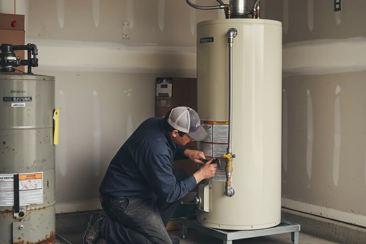 Water heater and shutoff valve replacement in Brinson